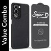 For Oppo A5 5G Combo (Textured Grip Design | Micro-Fiber Cloth Inside | Oleophobic Coating Screen Glass)