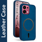 For Oppo F31 5G | Oppo F33 5G Back Cover Case Leather Finish (MagSafe Compatible Wireless Charging | Soft Touch | Camera Bump Protection)