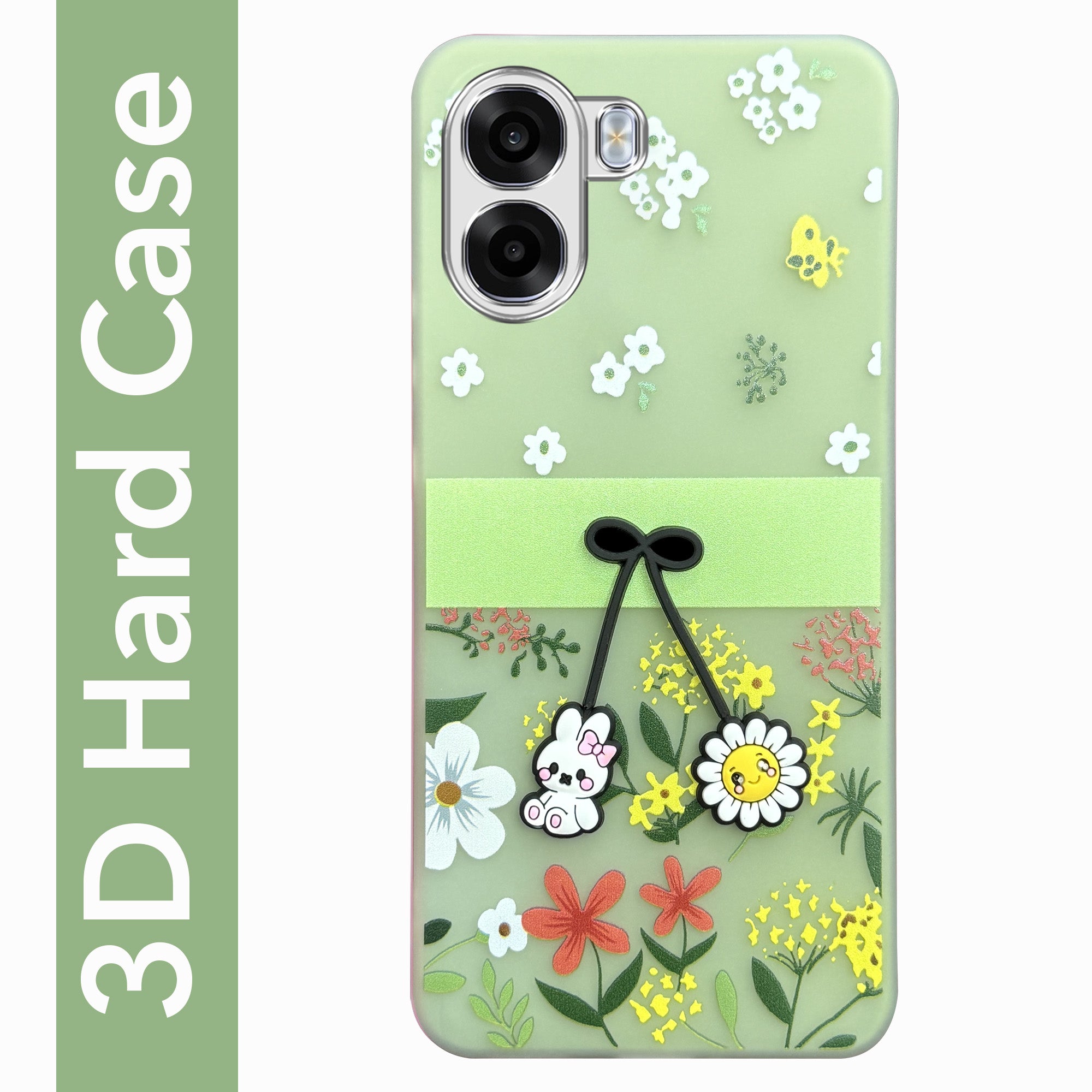 For Oppo K14x 5G Back Cover Case (3D Cute Cartoons | Hard Back Side Soft | Matte Premium Finish | HD Printing)