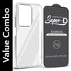 For Vivo iQOO Z10x Combo with Back Cover and 9H Tempered Glass (Lifetime Anti-Yellow | Sleek Hard Crystal | Oleophobic Coating Screen Glass)