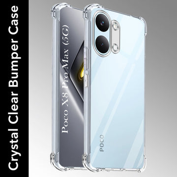 For Poco X8 Pro Max 5G Back Cover Shockproof Crystal-Clear (Drop & Camera Protection | Hard Polycarbonate)