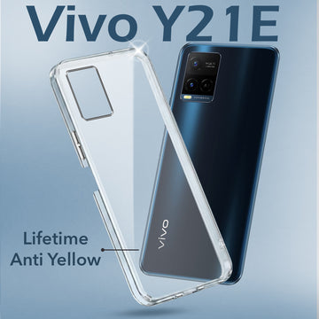 For Vivo Y21e | Vivo Y21A | Vivo Y32 Back Cover Case (Hard Anti Yellow Clear Case | Drop & Camera Protection | Shockproof Polycarbonate)
