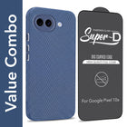 For Google Pixel 10a Combo with Back Cover and 9H Tempered Glass (Liquid Silicone | Camera Protection | Oleophobic Coating Screen Glass)