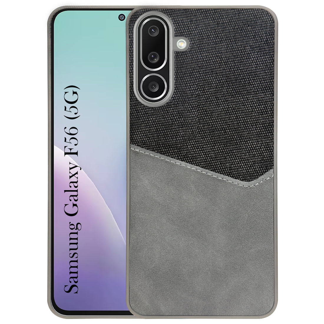 For Samsung Galaxy M56 | Samsung Galaxy F56 Back Cover Case (Dual PU Leather Stitch | Professional Minimalist | Soft and Flexible)