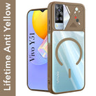 For Vivo Y51 (2020) Back Cover Case Lifetime Anti-Yellow Clear (Camera Protection | Side Grip | Wireless MagSafe Compatible)