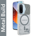 For Redmi A7 Pro 4G|5G Metallic Back Cover Case (Metallic Camera Protection & Buttons | Translucent Milky Shade | Hard Polycarbonate)