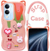 For Vivo iQOO Z10 Lite Back Case Cover Strap (3D Embossed Figures | Strap Holder | 360* Soft Cushion with Camera Bump)
