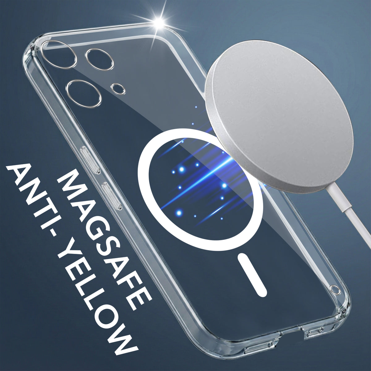 For Nothing Phone 3A Lite Back Cover Shockproof Crystal-Clear (Magsafe Wireless Support | Drop & Camera Protection | Hard Polycarbonate)