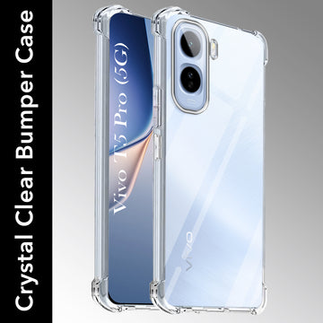 For Vivo T5 Pro 5G Back Cover Shockproof Crystal-Clear (Drop & Camera Protection | Hard Polycarbonate)