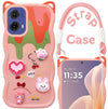 For Motorola Moto G85 5G Back Case Cover Strap(3D embossed Figures | Strap Holder | 360* Soft Cushion with Camera Bump)
