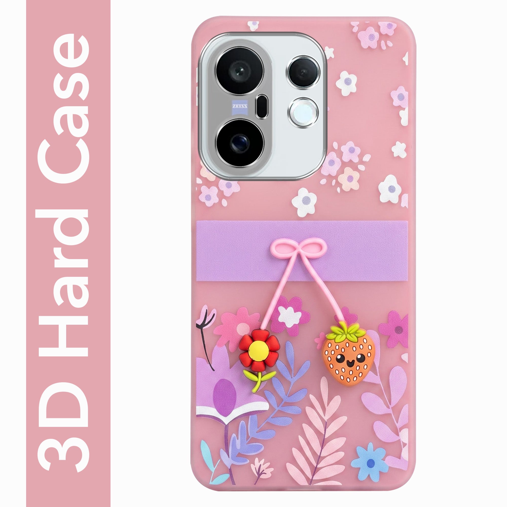 For Vivo X200 FE Back Cover Case (3D Cute Cartoons | Hard Back Side Soft | Matte Premium Finish | HD Printing)