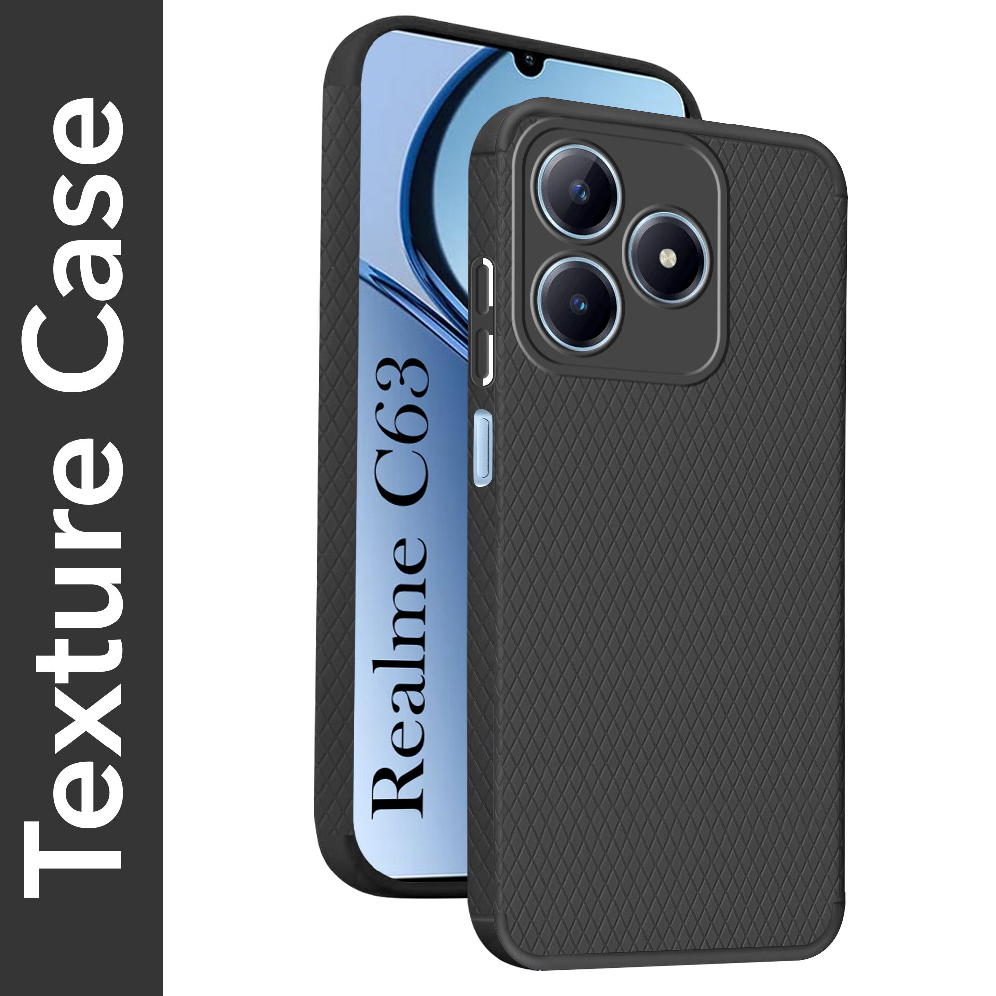 For Realme C63 Back Cover Case (Liquid Silicone | Side Grip | Camera Protection)