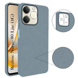 For Realme Narzo 80 Lite 4G Back Cover Case (Glass Like Camera Protection | Leather Feel | Minimalist Professional Grip)