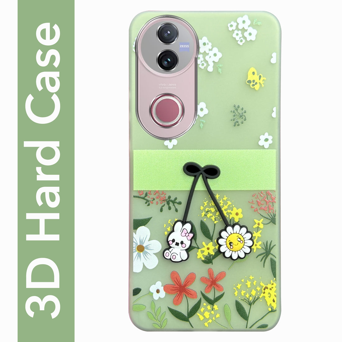 For Vivo T4R Back Cover Case (3D Cute Cartoons | Hard Back Side Soft | Matte Premium Finish | HD Printing)