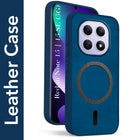 For Xiaomi Redmi Note 15 5G | Redmi Note 15 SE 5G Back Cover Case Leather Finish (MagSafe Compatible Wireless Charging | Soft Touch | Camera Bump Protection)