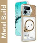 For Realme 16T 5G Metallic Back Cover Case (Metallic Camera Protection & Buttons | Translucent Milky Shade | Hard Polycarbonate)