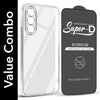 For Oneplus Nord 5 Combo with Back Cover and 9H Tempered Glass (Lifetime Anti-Yellow | Sleek Hard Crystal | Oleophobic Coating Screen Glass)
