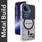 For Vivo T4R Metallic Back Cover Case (Metallic Camera Protection & Buttons | Translucent Milky Shade | Hard Polycarbonate)