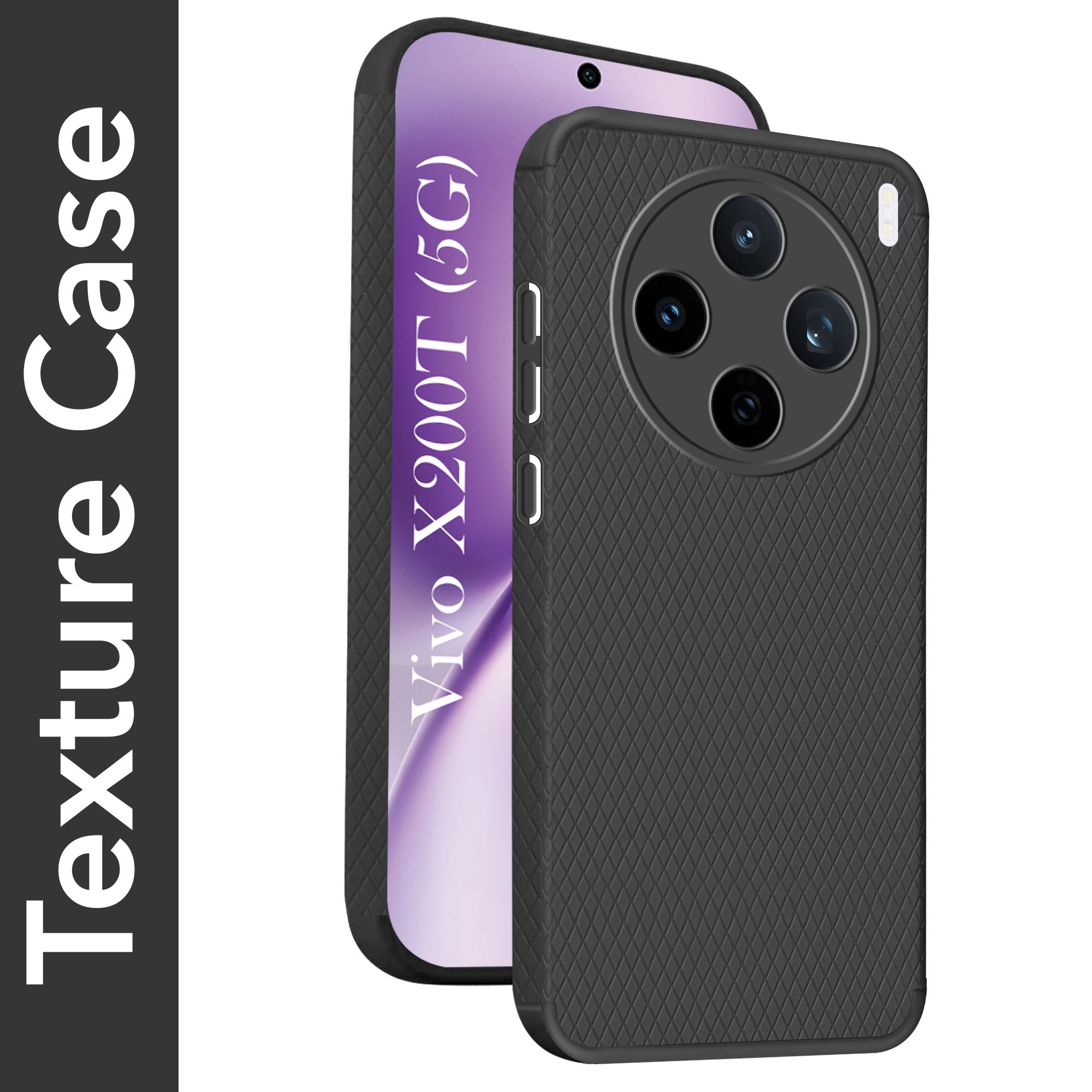 For Vivo X200T Back Cover Case Liquid Silicone (Camera Protection | Side Grip Texture | Soft and Flexible)