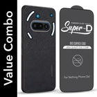 For Nothing Phone 3A Combo (Textured Grip Design | Micro-Fiber Cloth Inside | Oleophobic Coating Screen Glass)