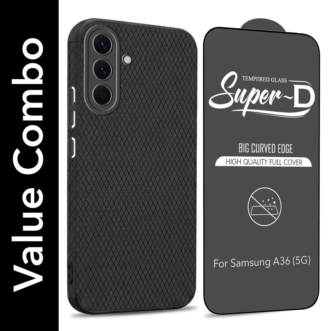 For Samsung Galaxy A36 5G | Galaxy A56 5G Combo with Back Cover and 9H Tempered Glass (Liquid Silicone | Camera Protection | Oleophobic Coating Screen Glass)