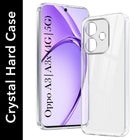 For Oppo A3X (4G/5G) | Oppo A3 5G Back Cover Case (Hybrid Crystal Panel with Side Soft PU | Camera Protection | HD Clear Shockproof)
