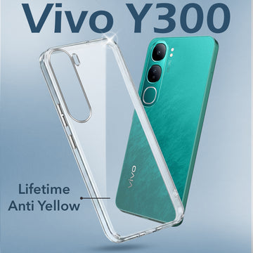For Vivo Y300 Back Cover Case (Hard Anti Yellow Clear Case | Sleek Hard Crystal Clear | Drop & Camera Protection | Shockproof Polycarbonate)