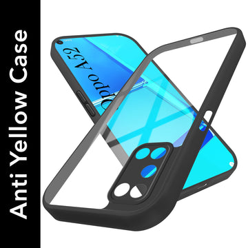 For Oppo A52 Back Cover Case Ultra-Hybrid (Lifetime Anti Yellow | Anti Scratch | Crystal Clear Shockproof)