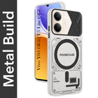 For Vivo Y05 4G | Vivo T5 Lite 5G Metallic Back Cover Case (Metallic Camera Protection & Buttons | Translucent Milky Shade | Hard Polycarbonate)