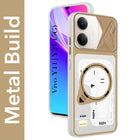 For Vivo Y11 | Vivo Y21 5G Metallic Back Cover Case (Metallic Camera Protection & Buttons | Translucent Milky Shade | Hard Polycarbonate)