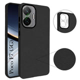 For Xiaomi Poco F7 5G Back Cover Case (Glass Like Camera Protection | Leather Feel | Minimalist Professional Grip)