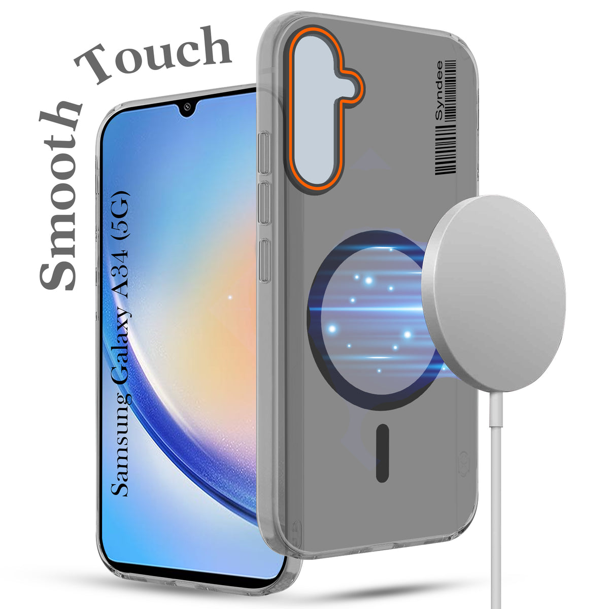 For Samsung Galaxy A34 5G Back Cover Case (Soft Touch | Camera Bump Protection | MagSafe Compatible | Matte Finish)
