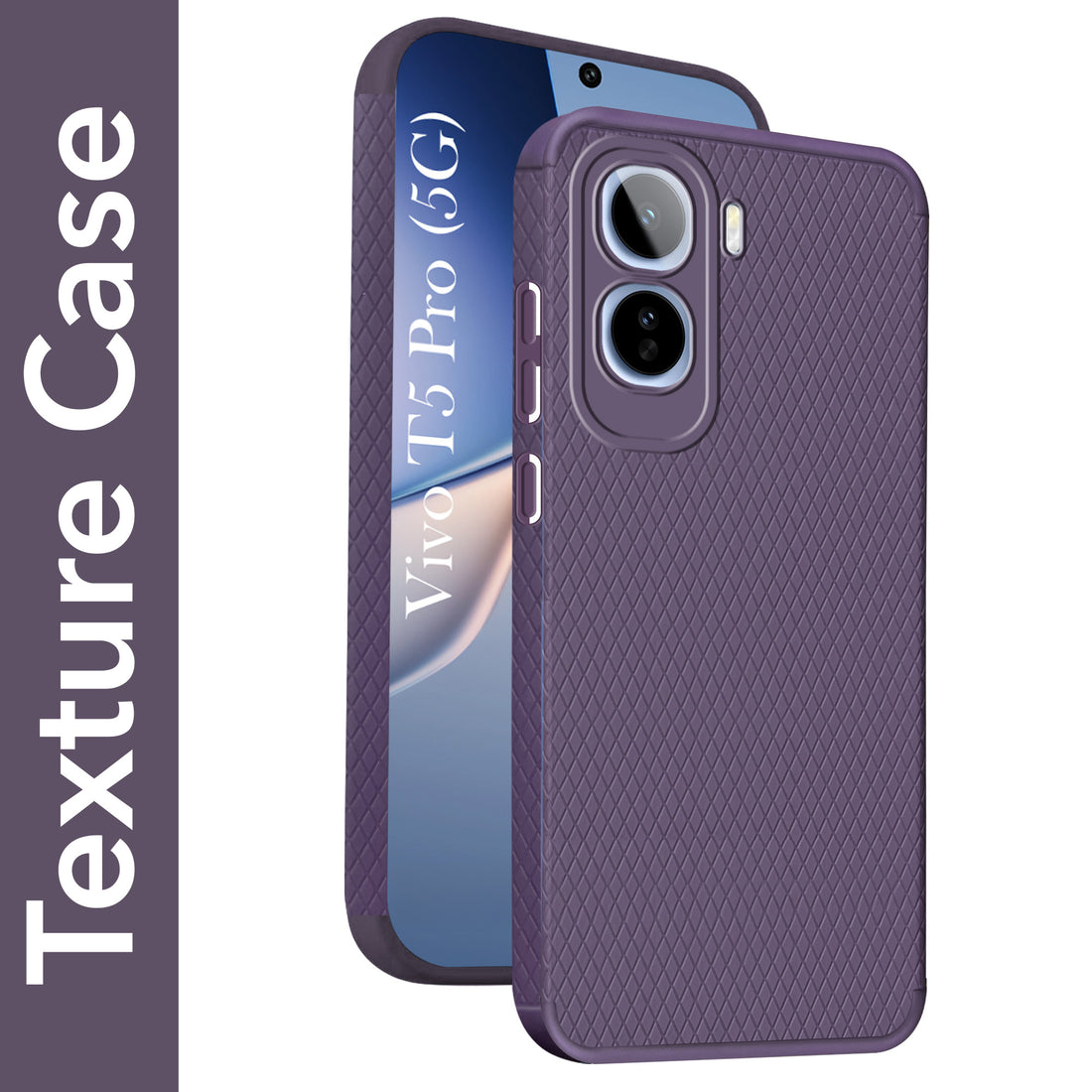 For Vivo T5 Pro 5G Back Cover Case Liquid Silicone (Camera Protection | Side Grip Texture | Soft and Flexible)