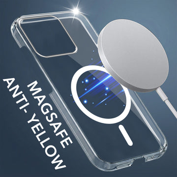 For Motorola Moto Edge 70 Fusion Back Cover Case Lifetime Anti-Yellow MagSafe Compatible Clear (Sleek Hard Crystal | Shockproof and Camera Protection)