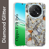 For Oppo F29 Pro Back Cover Case  (Luxury Floral Glitter Cute Butterfly | Diamond Studded Camera Bump | Girls & Women Design)