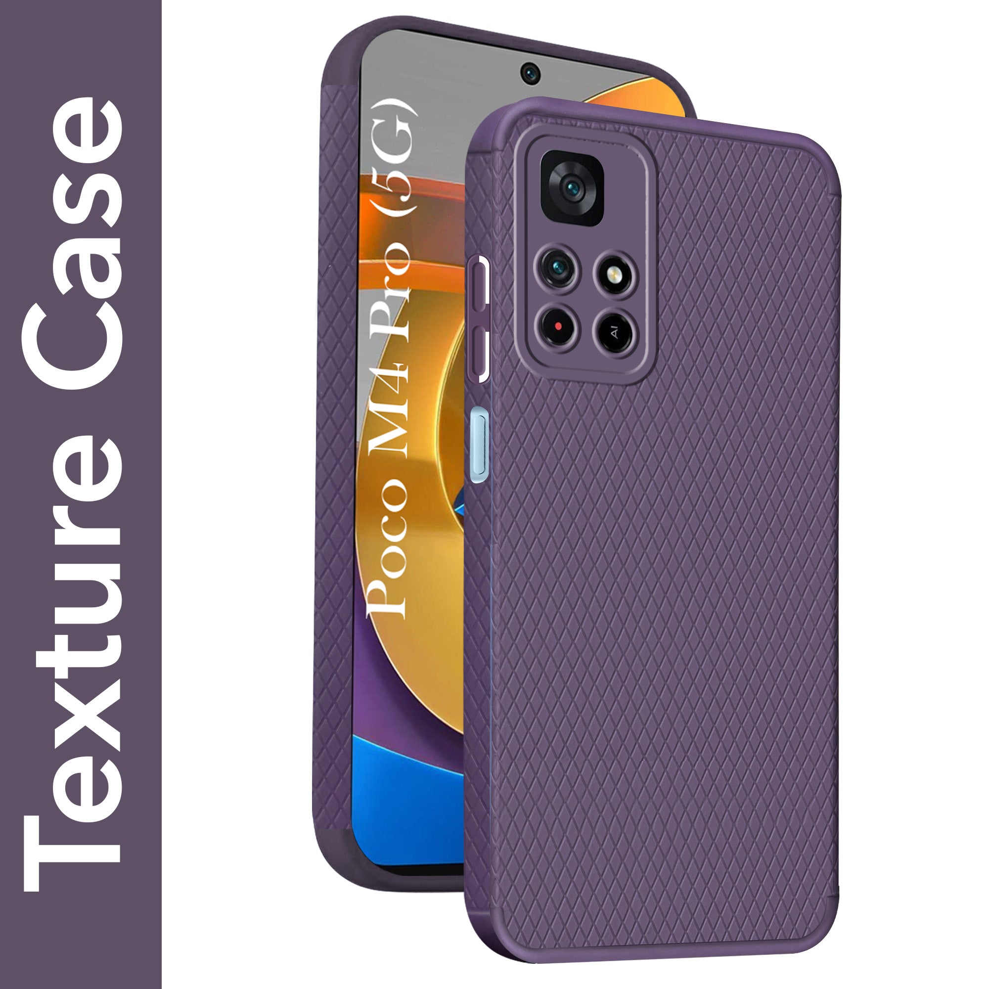 For Poco M4 Pro 5G Back Cover Case Liquid Silicone (Camera Protection | Side Grip Texture | Soft and Flexible)