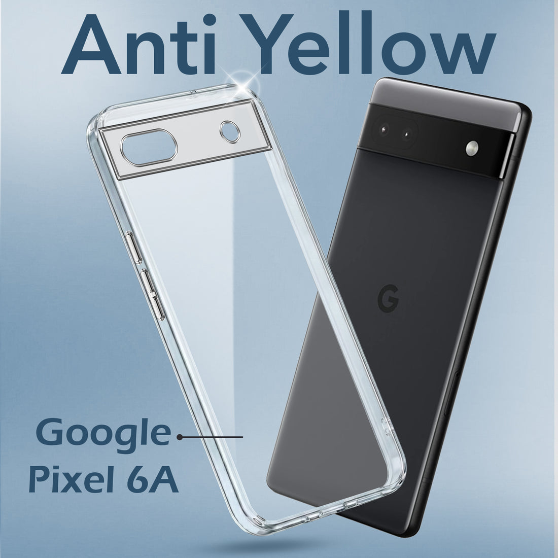 For Google Pixel 6a Back Cover Case Lifetime Anti-Yellow Clear (Sleek Hard Crystal | Shockproof and Camera Protection)