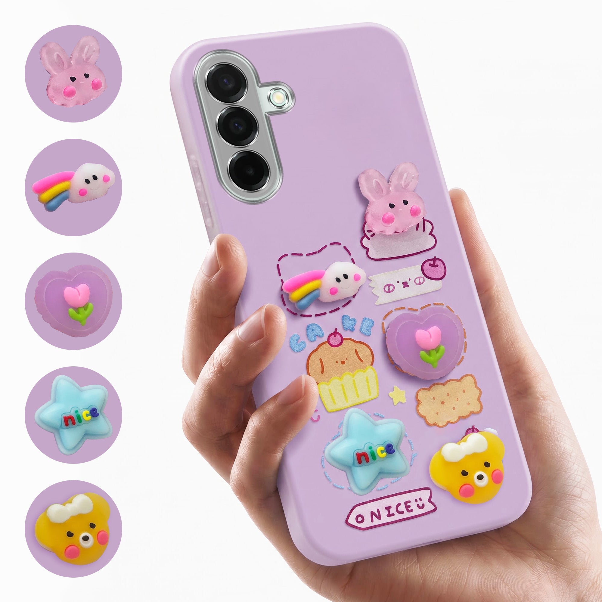 For Samsung Galaxy A26 5G Back Cover Case (3D Cute Cartoons | Hard Back Side Soft | Matte Premium Finish | HD Printing)