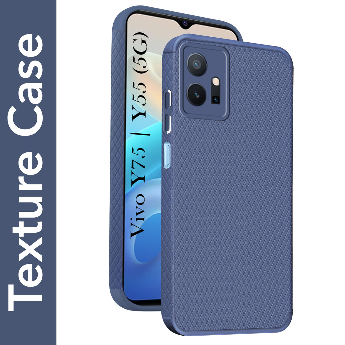 For Vivo Y75 5G | Y55 5G Back Cover Case (Liquid Silicone | Side Grip | Camera Protection)
