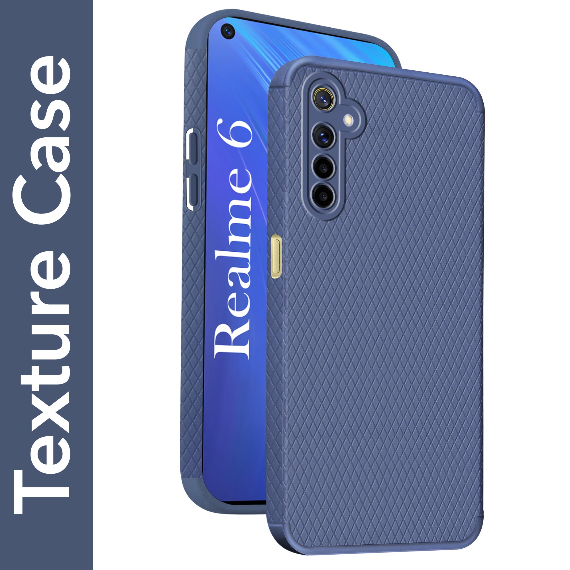 For Realme 6 Back Cover Case Liquid Silicone (Camera Protection | Side Grip Texture | Soft and Flexible)