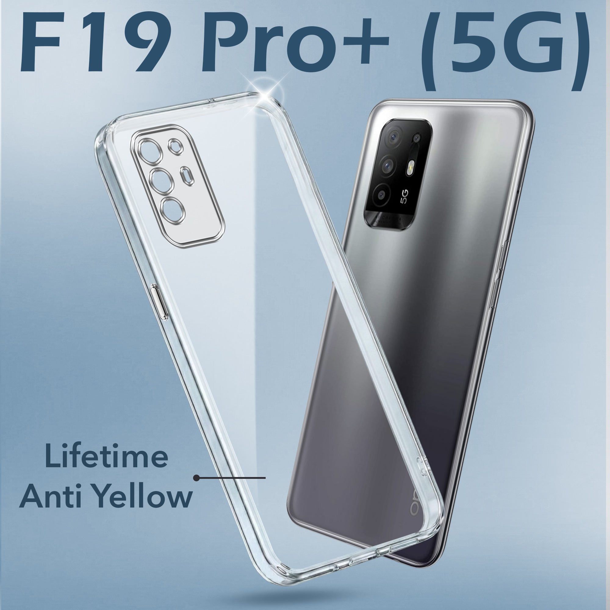 For Oppo F19 Pro Plus Back Cover Case (Hard Anti Yellow Clear Case | Drop & Camera Protection | Shockproof Polycarbonate)