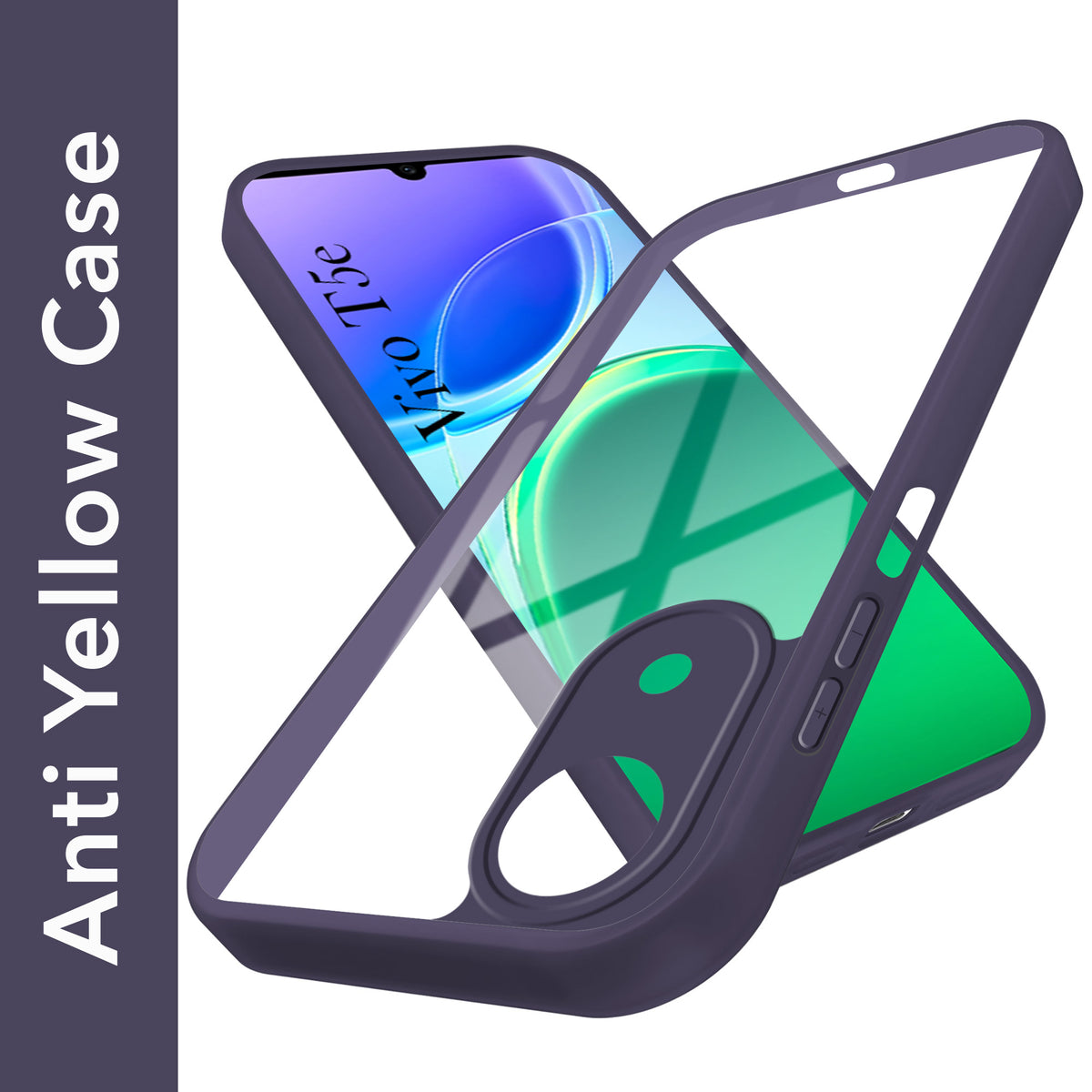 For Vivo T5e 4G Back Cover Case Ultra-Hybrid (Lifetime Anti Yellow | Anti Scratch | Crystal Clear Shockproof)