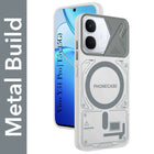 For Vivo Y51 Pro 5G | Vivo T5x Metallic Back Cover Case (Metallic Camera Protection & Buttons | Translucent Milky Shade | Hard Polycarbonate)