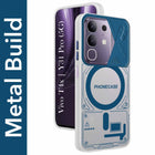 For Vivo T4x | Vivo Y31 Pro Metallic Back Cover Case (Metallic Camera Protection & Buttons | Translucent Milky Shade | Hard Polycarbonate)