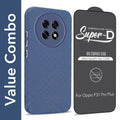 For Oppo F31 Pro Plus Combo with Back Cover and 9H Tempered Glass (Liquid Silicone | Camera Protection | Oleophobic Coating Screen Glass)