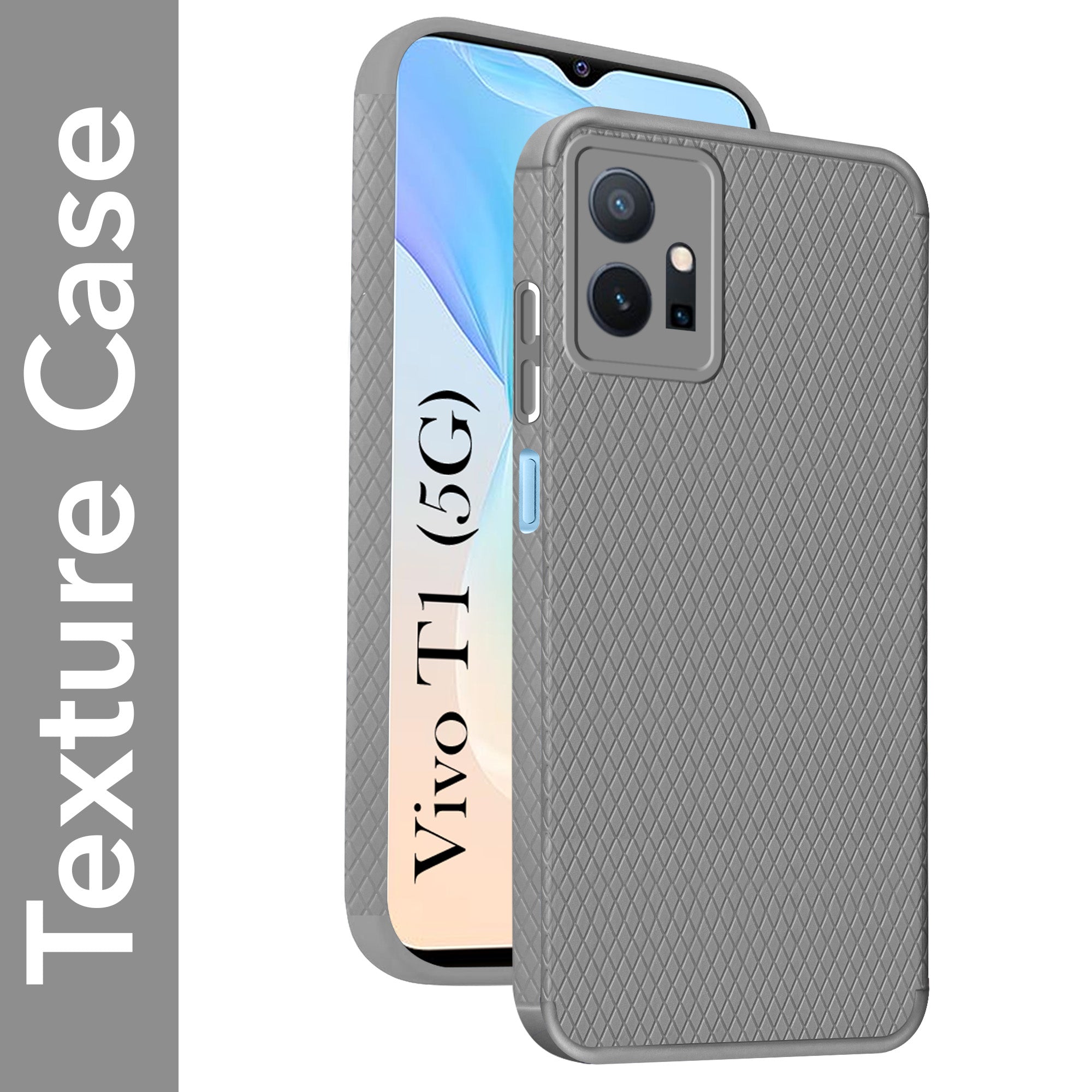 For Vivo T1 5G Back Cover Case (Liquid Silicone | Side Grip | Camera Protection)