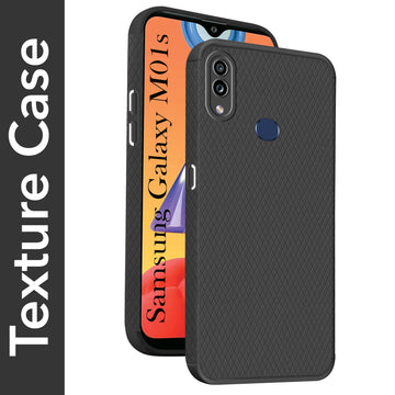 For Samsung Galaxy M01s Back Cover Case Liquid Silicone (Camera Protection | Side Grip Texture | Soft and Flexible)