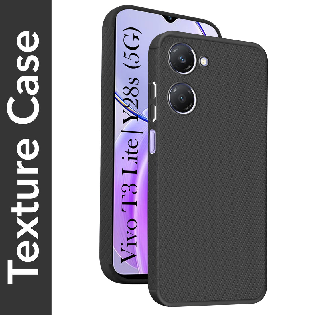 For Vivo Y28s 5G | Vivo T3 Lite 5G Back Cover Case(Liquid Silicone | Side Grip | Camera Protection)