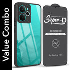 For Realme 14T Combo with Back Cover and 9H Tempered Glass (Lifetime Anti-Yellow | Crystal Clear Shockproof | Oleophobic Coating Screen Glass)