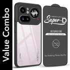 For Nothing Phone 4A Pro 5G Combo with Back Cover and 9H Tempered Glass (Lifetime Anti-Yellow | Crystal Clear Shockproof | Oleophobic Coating Screen Glass)
